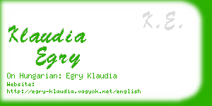 klaudia egry business card